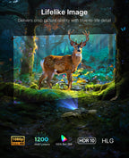 NexiGo Nova Mini, Portable Laser Projector, Google TV w/ Netflix, 1080p FHD, 1200 Lumens, 15000:1 Contrast w/ SAE, 3D, Auto Setup, 150" Display, 8W Dolby Audio, Portable for Home & Outdoor