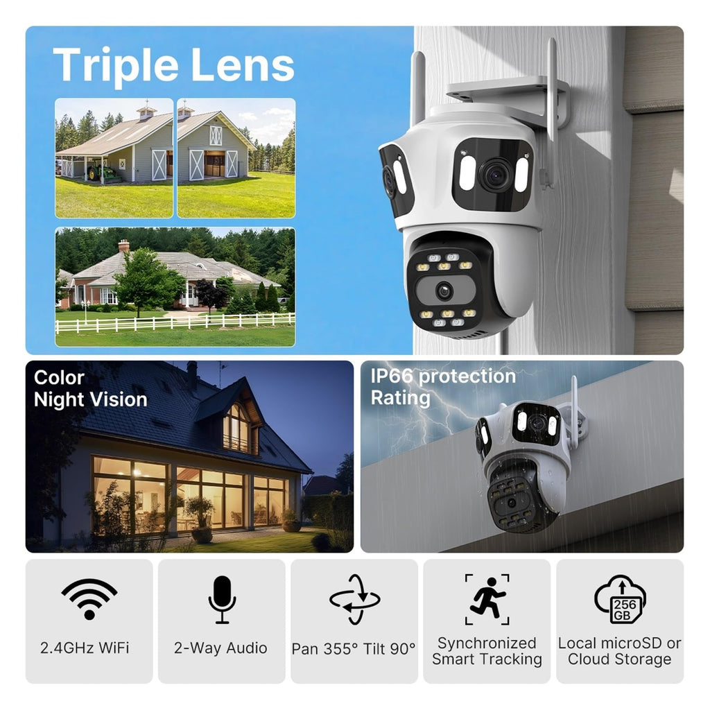 Wireless Video Surveillance Security Auto Tracking ICsee Monitor