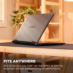 HP OMEN 16 inch Slim Gaming Laptop, 2K 165Hz Display, Intel Core Ultra 7-255H, 16 GB RAM, 512 GB SSD, NVIDIA GeForce RTX 5060 GPU (8 GB Dedicated), Windows 11 Home, Shadow Black, 16-an0000nr