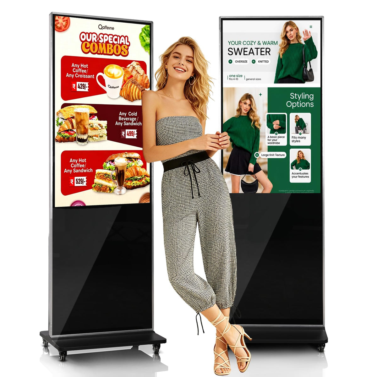 43" Digital Signage Display Kiosk Indoor Floor Standing Advertising