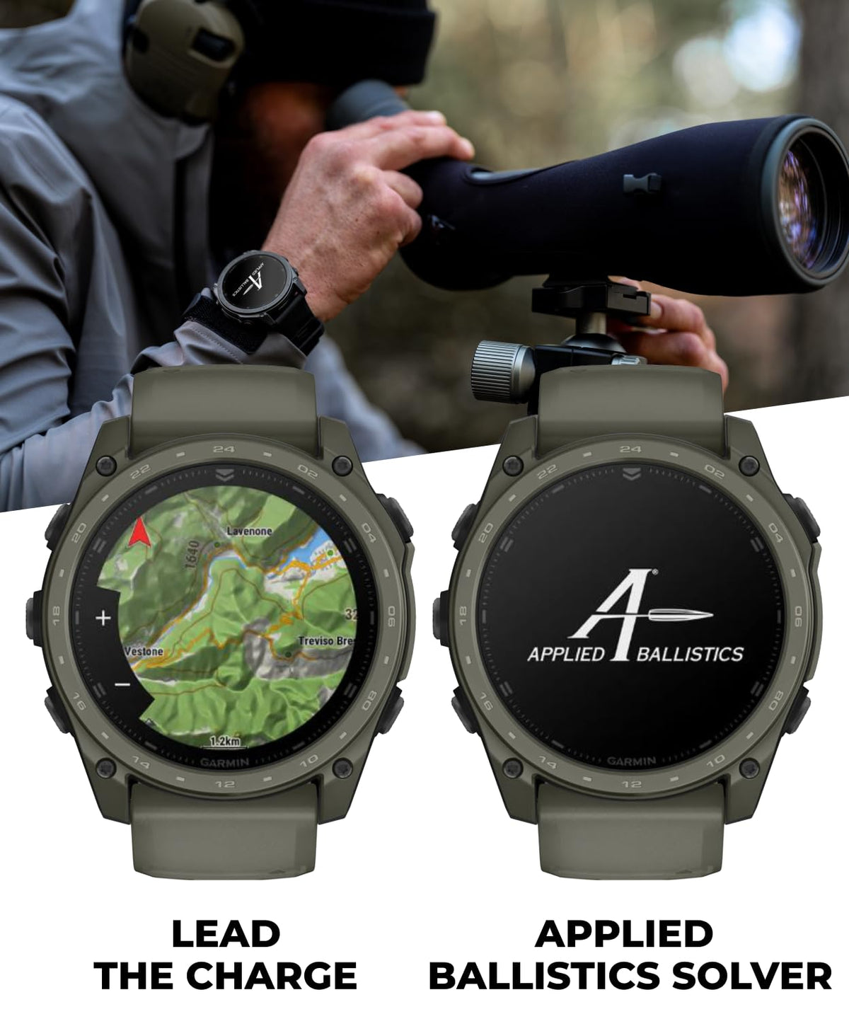 Garmin Tactix 8 51mm Cerakоtе, Premium Tactical GPS Smartwatch, AMOLED Display, Applied Ballistics Solver, Olive Drab Cerakоtе Coating Black Earbuds Bundle