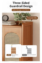 Bamboo Router Cabinet Rattan Cable Hider for Hallway Bedroom