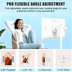 Portable Smart TV 24/27/32-inch Touchscreen Monitor, Mobile Display On Wheels with 7800mAh Battery, Dual 10W Speakers Professional Commercial Display Solution 27in6+64g