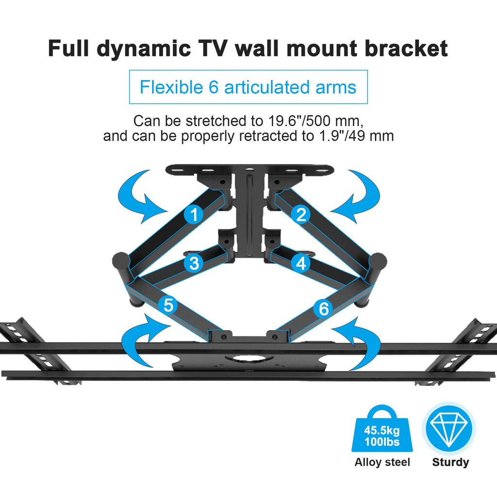 SYLVOX 43" Outdoor TV, Weatherproof TV with Cover, Wall Mount & Soundbar