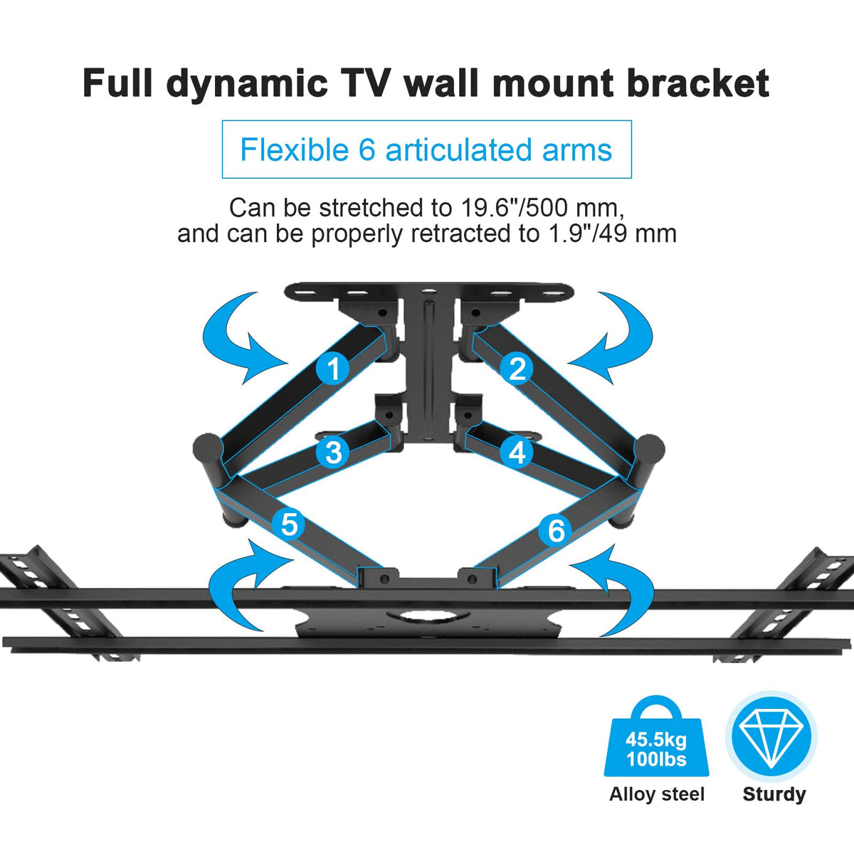 SYLVOX 43" Outdoor TV, Weatherproof TV with Cover, Wall Mount & Soundbar