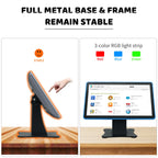 21.5-inch Android 11 Tablet with Touchscreen,Capacitive Multi Touch Screen POS Monitor,WiFi & BT,Built-in Speaker,5Mp Front Camera,RK3568 4GB RAM 32GB ROM,for Restaurant,Bar,Gym,No Battery