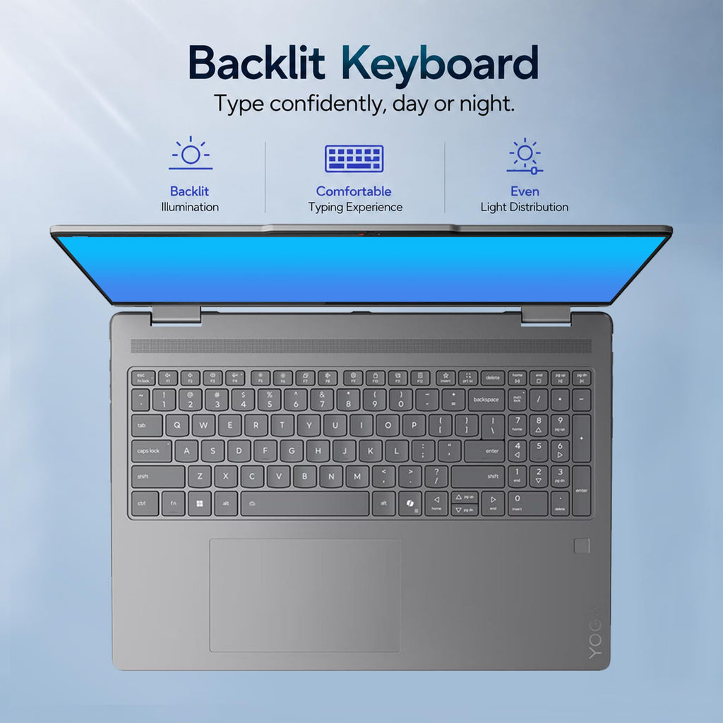Lenovo Yoga 7 2-in-1 AI Laptop 16" WUXGA Touch Intel 8-core Ultra 7 256V (Up to 47 NPU Tops) 16GB DDR5 1TB SSD Wi-Fi7 Backlit Fingerprint for Creator Business Professional Win11 Pro ICP Accessory