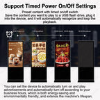 27 Inch Vertical Digital Signage Advertising Display, Android Smart Operating System, Support WiFi/HDMI/USB Multi-Media Input, Built-in Stereo Speakers, Auto Media Loop Playback (NonTouch)