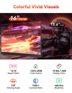 HotYeah 16" 2.5K 144Hz Portable Gaming Monitor, 2560x1600 QHD 125% sRGB