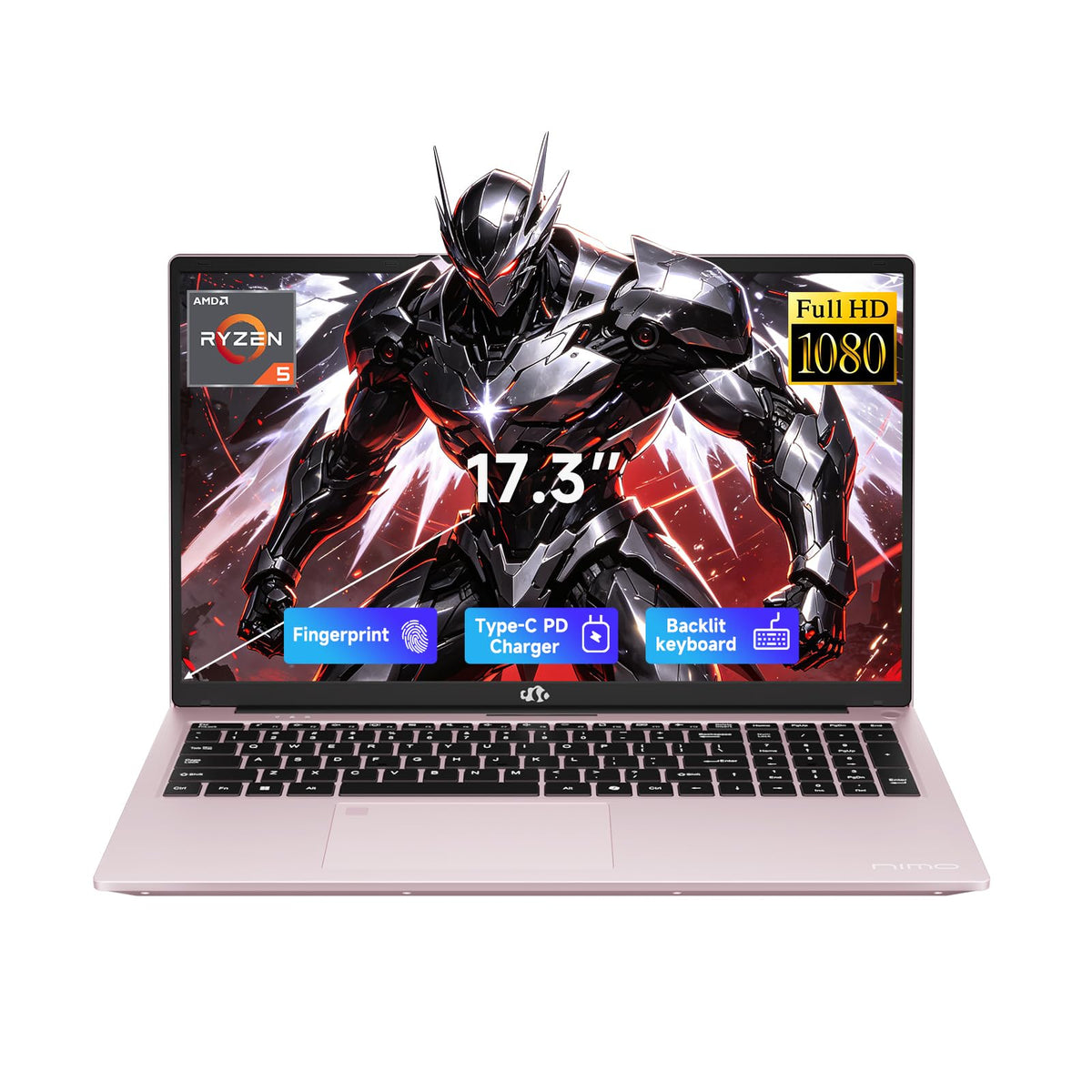NIMO 17.3" AI-Creator-Laptop, 6-Core AMD Ryzen 5-6600H 16GB RAM 512GB SSD