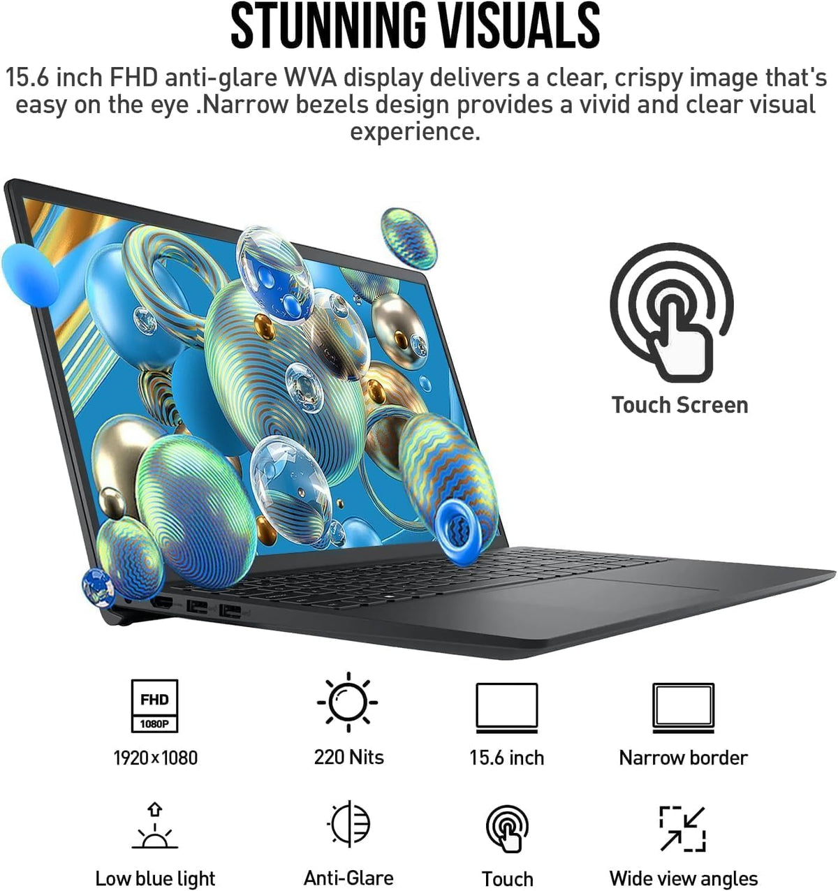Dell Inspiron 15.6" Touchscreen Business Laptop | 13th Gen Intel Core i7-1355U(10 Cores, Up to 5.0Ghz) | 16GB RAM | 512GB PCIe SSD | FHD Display | USB-C, HDMI, SD Card Reader | Windows 11