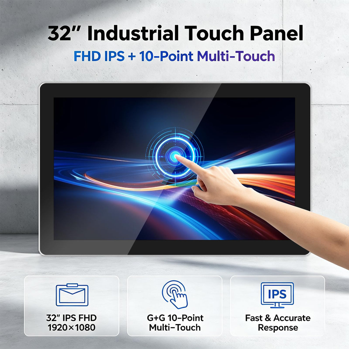 32 Inch Android 11 Touchscreen Display, 1080P FHD Smart Monitor