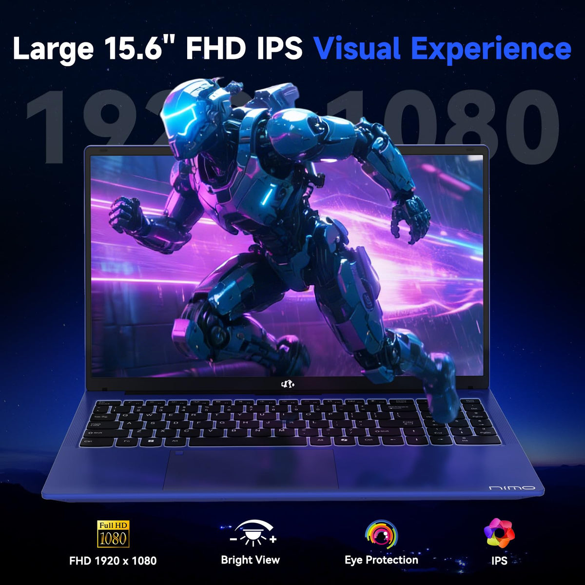 NIMO 15.6" AI-Creator-Laptop, AMD R7 7735HS 8 Cores, 32GB DDR5 1TB SSD