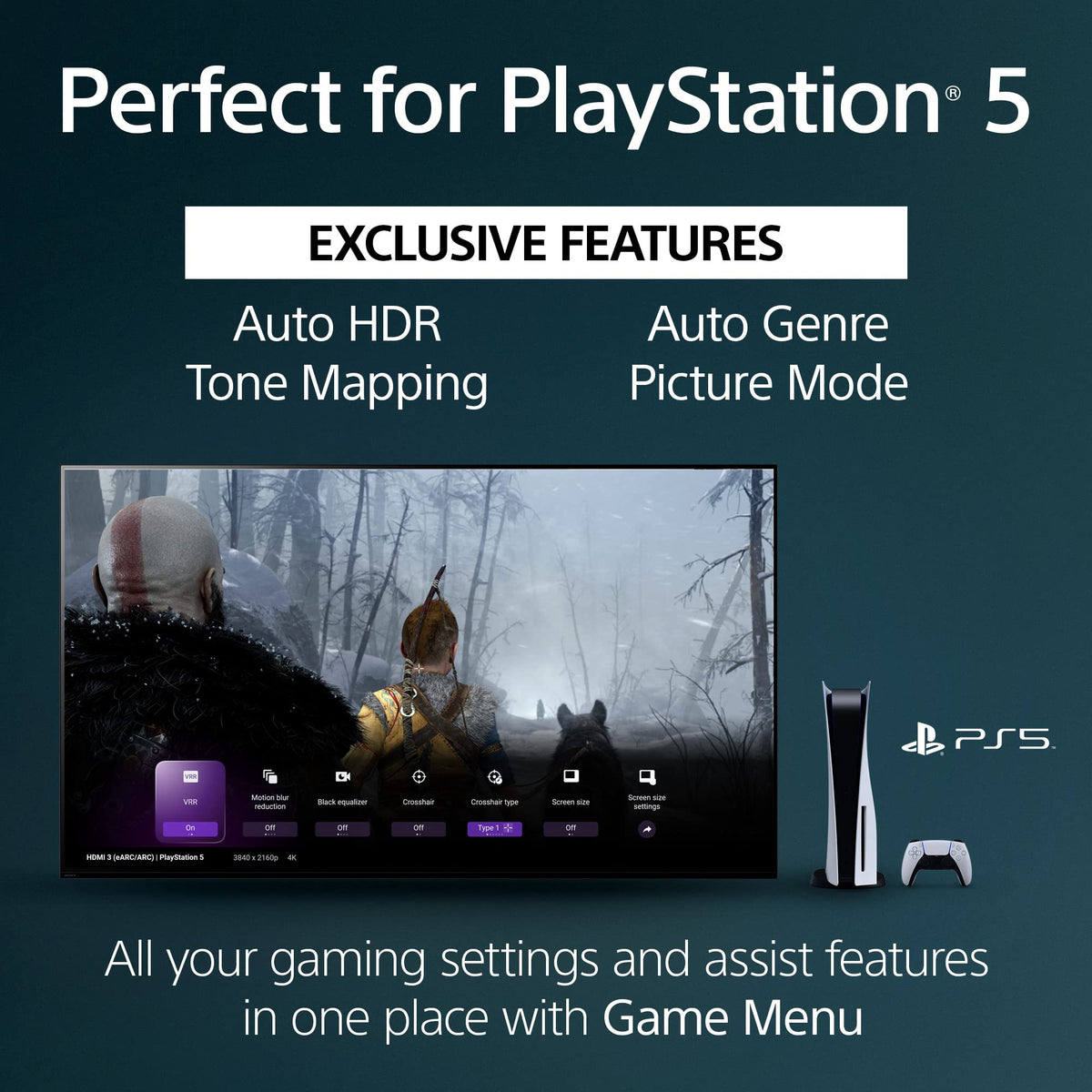 Sony OLED 65 inch BRAVIA XR A80L Series 4K Ultra HD TV: Smart Google TV with Dolby Vision HDR and Exclusive Gaming Features for The Playstation® 5 XR65A80L- 2023 Model,Black