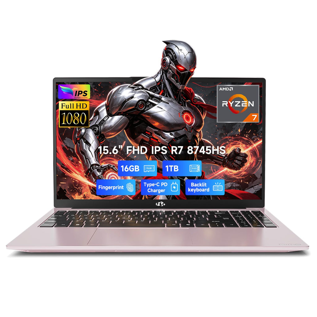 15.6" AI Laptop | 2026-2027 AMD Ryzen 7 8745HS 64GB DDR5 5600MHz 2TB SSD