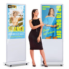 MWE 55 Inch 4K Touchscreen Kiosk, Indoor Floor Standing Digital Signage Displays, Advertising Display LCD Totem, Interactive Display Poster Android System with Auto Media Player