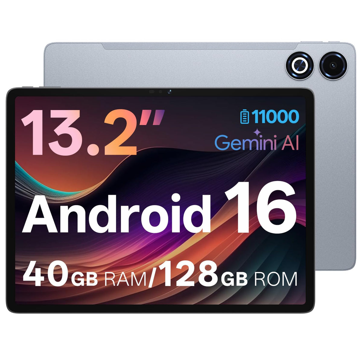 13 Inch Android Tablet, 40GB RAM+128GB ROM, Octa-Core Processor