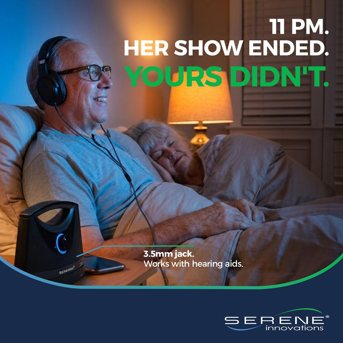 SEREONIC Portable Wireless TV Speakers for Smart TV - Ideal for Watching TV Without High Volume - Wireless TV Speakers Designed for Hearing Impaired, Elderly and Seniors - A
