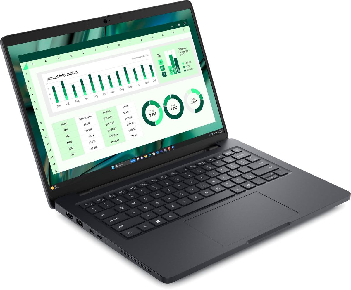Dell 2026 Pro Max 14 MC14250 14" 1900x1200 IPS Laptop 16-Core Intel Core Ultra 7 265H Arc Graphics 32GB DDR5 4TB SSD Thunderbolt 4 USB-C WIFIAX RJ45 BT 5.3 Webcam HDMI 2.1 Backlit KB Windows 11 Pro