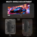 CRUA 49" DQHD 165Hz Ultrawide Curved Gaming Monitor, 1500R, FreeSync, Black