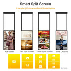 43Inch Window Digital Signage Hanging Advertising Display, 2500nits High Brightness Indoor Digital Signage, CMS/U-Disk Plug&Play, Smart Split Screen, 24/7 Operation, HDMI/USB/WiFi/Android System