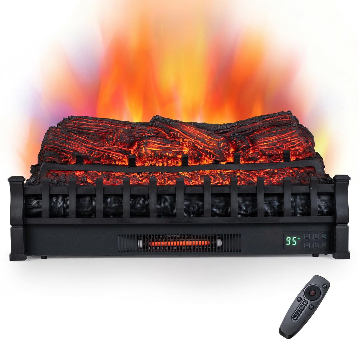Tangkula 26" Smart Electric Fireplace, Compatible with Alexa, WiFi Enabled