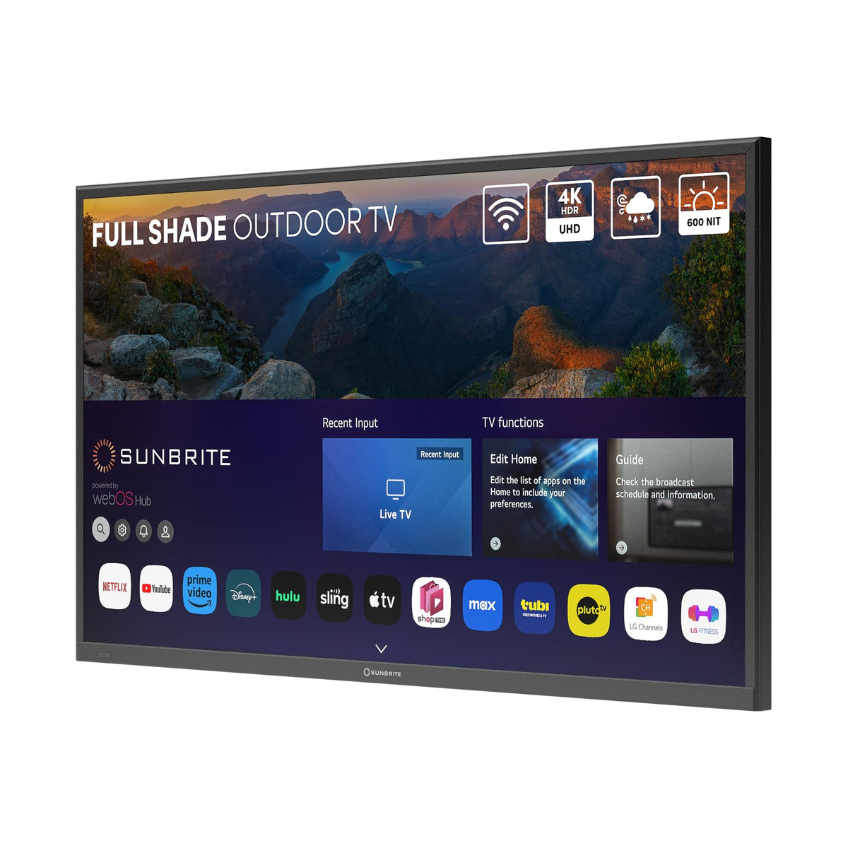 SunBriteTV 49" Veranda 4 Series - Smart Outdoor TV - Full Shade - 4K UHD HDR | SB-V4-49-BL