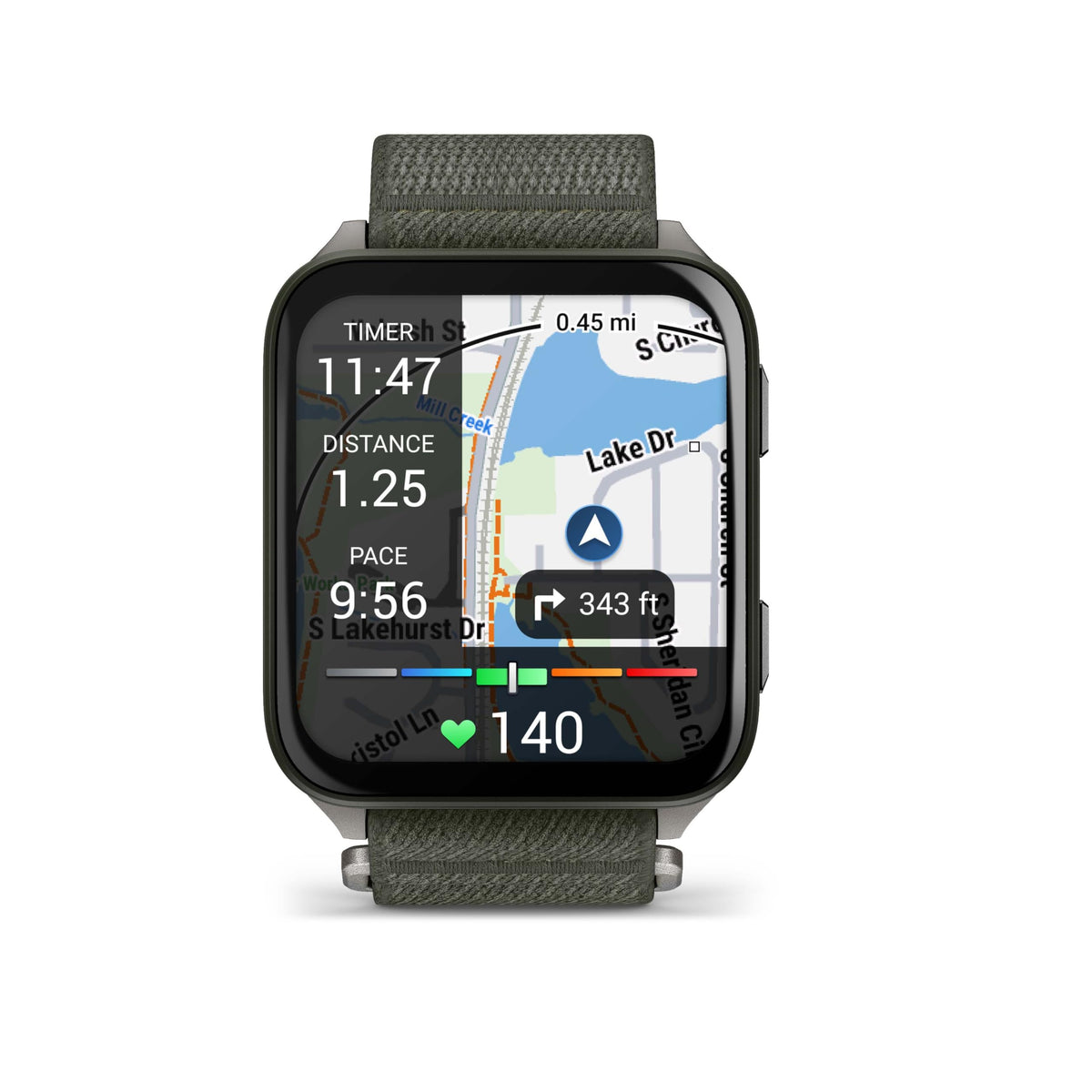 Garmin Venu X1 Thin and Lightweight GPS Smartwatch, AMOLED Display, Moss with Titanium Caseback and Moss ComfortFit Nylon Band Power Bank Bundle