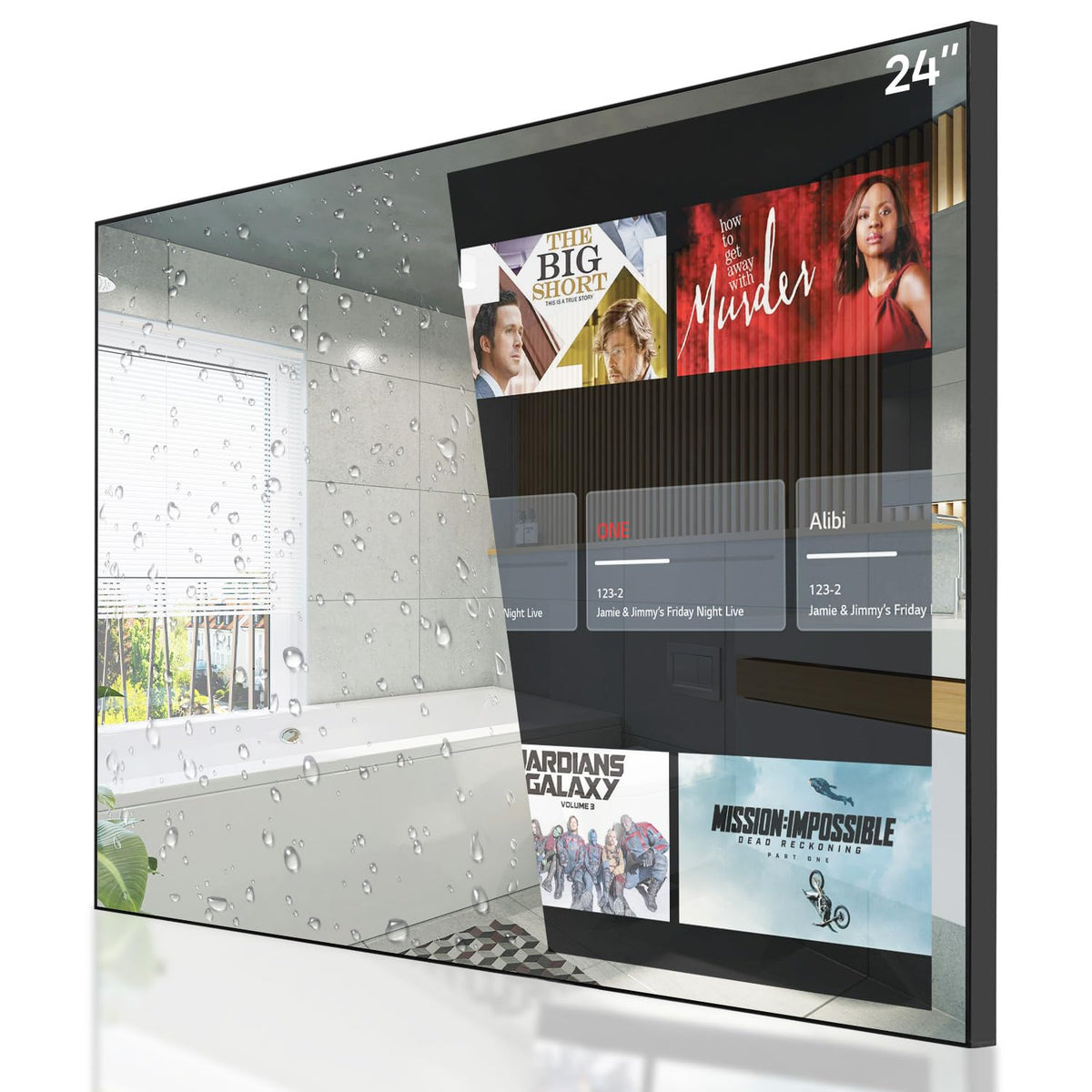 27 Inch Smart Mirror TV, Waterproof LED TV for Bathrooms and Hotels