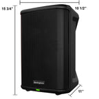 8-Inch 500W Powered PA Speaker System with Bluetooth, Wireless Portable Loud DJ Speaker, TWS, Mic/Guitar Connect, Built-in Rechargeable Battery for Mobile DJ Party Musicians Church Karaoke