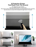 VIVIDSTORM Electric Motorized UST Projector Screen, Tensioned Wrinkle-Free Surface, 4K/8K HDR Ready, Easy Setup,VSDSTUST84HP