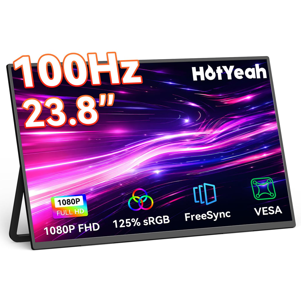 HotYeah 16" 2.5K 144Hz Portable Gaming Monitor, 2560x1600 QHD 125% sRGB