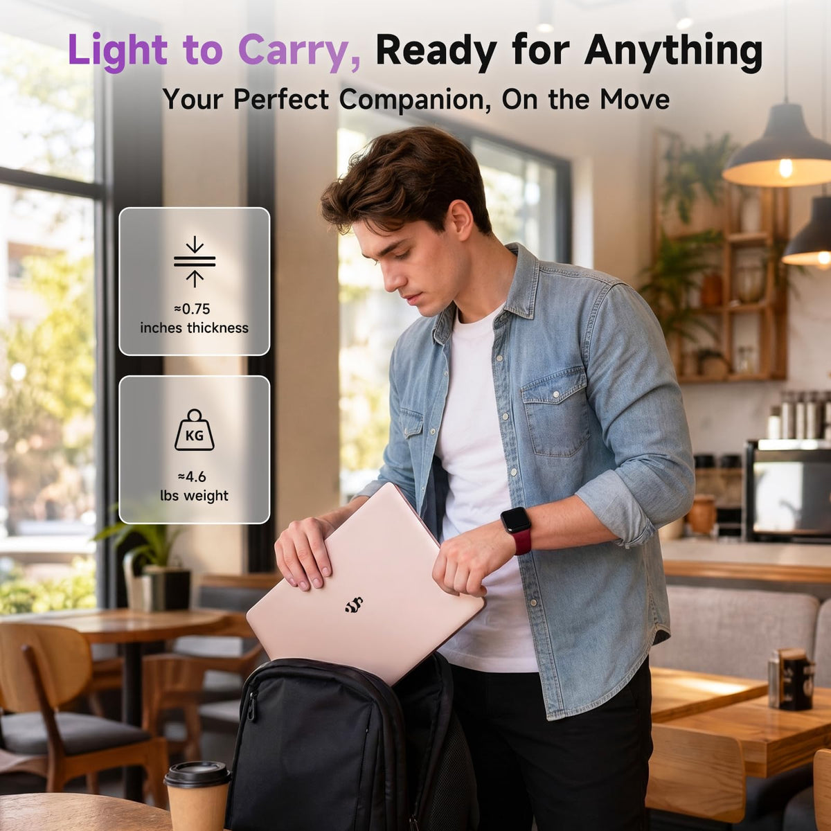 NIMO 17.3" AI Ready Light Gaming Laptop, AMD Ryzen 7 7735HS Computer (Up to 4.75 GHz) with 16GB DDR5 RAM 512GB SSD Radeon 680M GPU 2-Yr Warranty 180° View Multifuntional for Business Creator Student