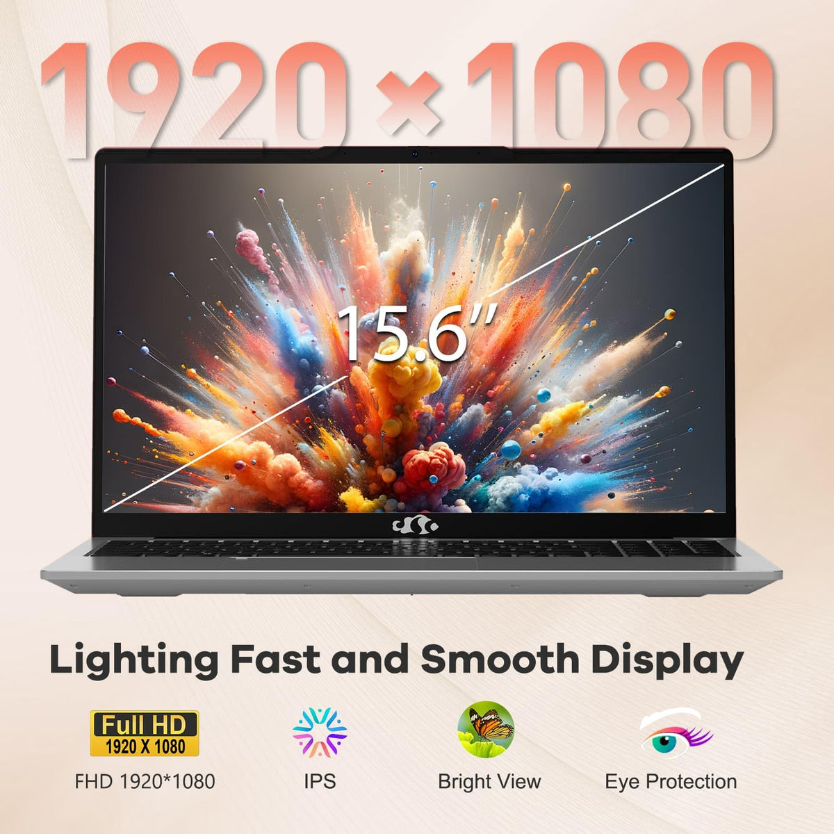 NIMO 15.6" IPS FHD-Gaming-Laptop, 6 Cores AMD Ryzen 5 6600H 16GB DDR5 RAM 1TB SSD (Beat i7-1165G7, Up to 4.5GHz) AMD Radeon 660M GPU-Computer with 100W Type-C Backlit Keyboard Fingerprint