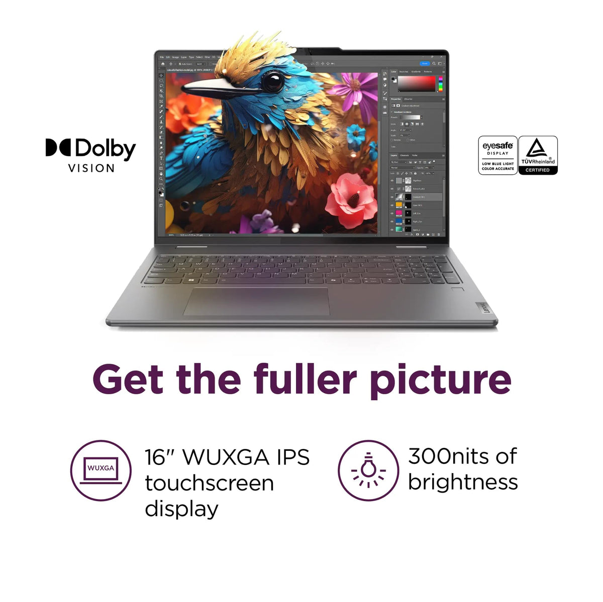 Lenovo Yoga 7 2-in-1 16IML9 2024 Laptop 16" WUXGA IPS Touchscreen 12-Core Intel Ultra 5 125U 16GB LPDDR5 1TB SSD Thunderbolt 4 Wi-Fi 6E Backlit Keyboard Fingerprint Win11 Pro w/ONT 32GB USB