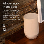 Denon Home 200 Speaker, Wireless Smart Speaker with Stereo Sound, Stone