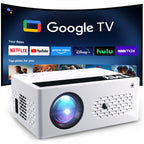 TMY Smart Projector with Google TV Built-in, Native 1080P 4K Home Theater