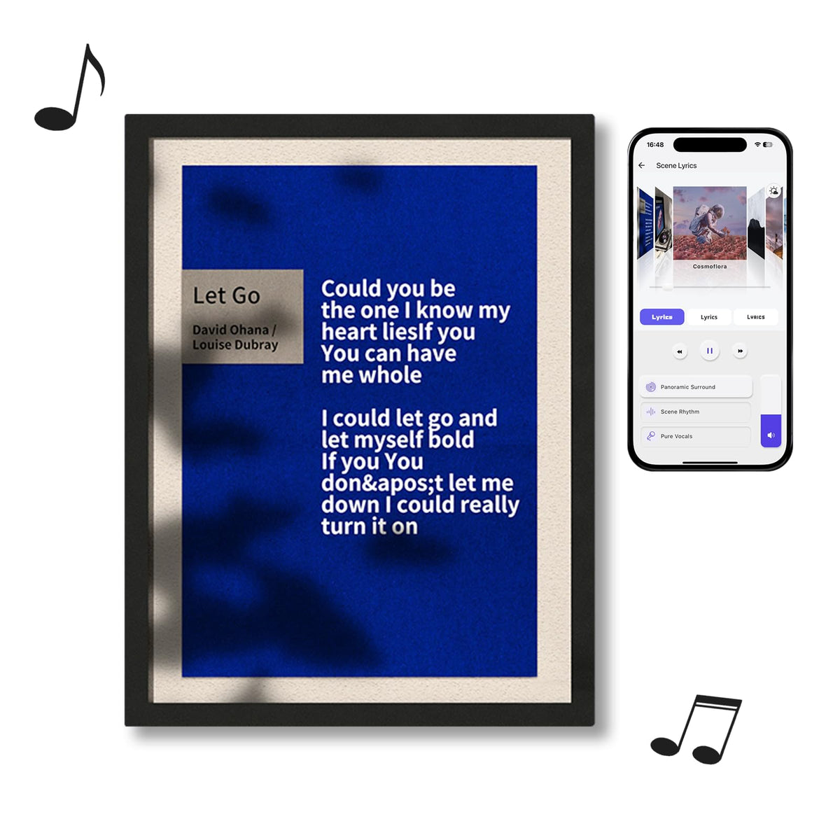 Gallery T2 30" 2K Digital Picture Frame with 2.1 Hi-Fi Bluetooth Speaker, Paper-Like Anti‑Glare Display & Dynamic Lyrics – High‑Fidelity Audio & Art for Home Decor, Wall/Tabletop