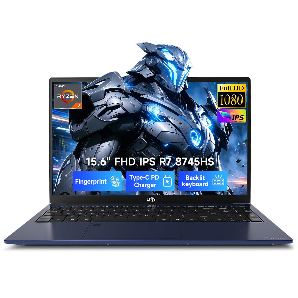 NIMO 15.6" FHD AI Laptop, AMD R7 8745HS 32GB DDR5 RAM 1TB SSD, Radeon 780M