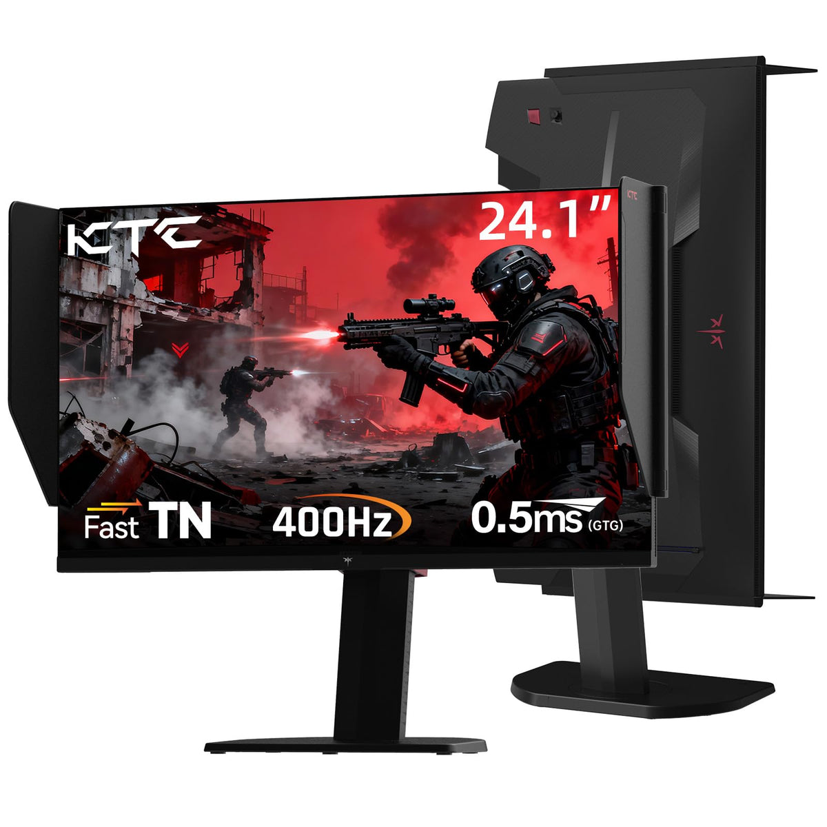 KTC 24 Inch Gaming Monitor 180Hz - 1440P Computer Monitors, Fast IPS H24T7