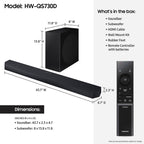 Samsung HW-QS730D 3.1.2ch Soundbar with True Dolby Atmos Sound and 3 Year Amber Protection Plan (2024)