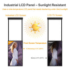 43Inch Window Digital Signage Hanging Advertising Display, 2500nits High Brightness Indoor Digital Signage, CMS/U-Disk Plug&Play, Smart Split Screen, 24/7 Operation, HDMI/USB/WiFi/Android System