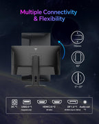 KTC 24 Inch Gaming Monitor 180Hz - 1440P Computer Monitors, Fast IPS H24T7