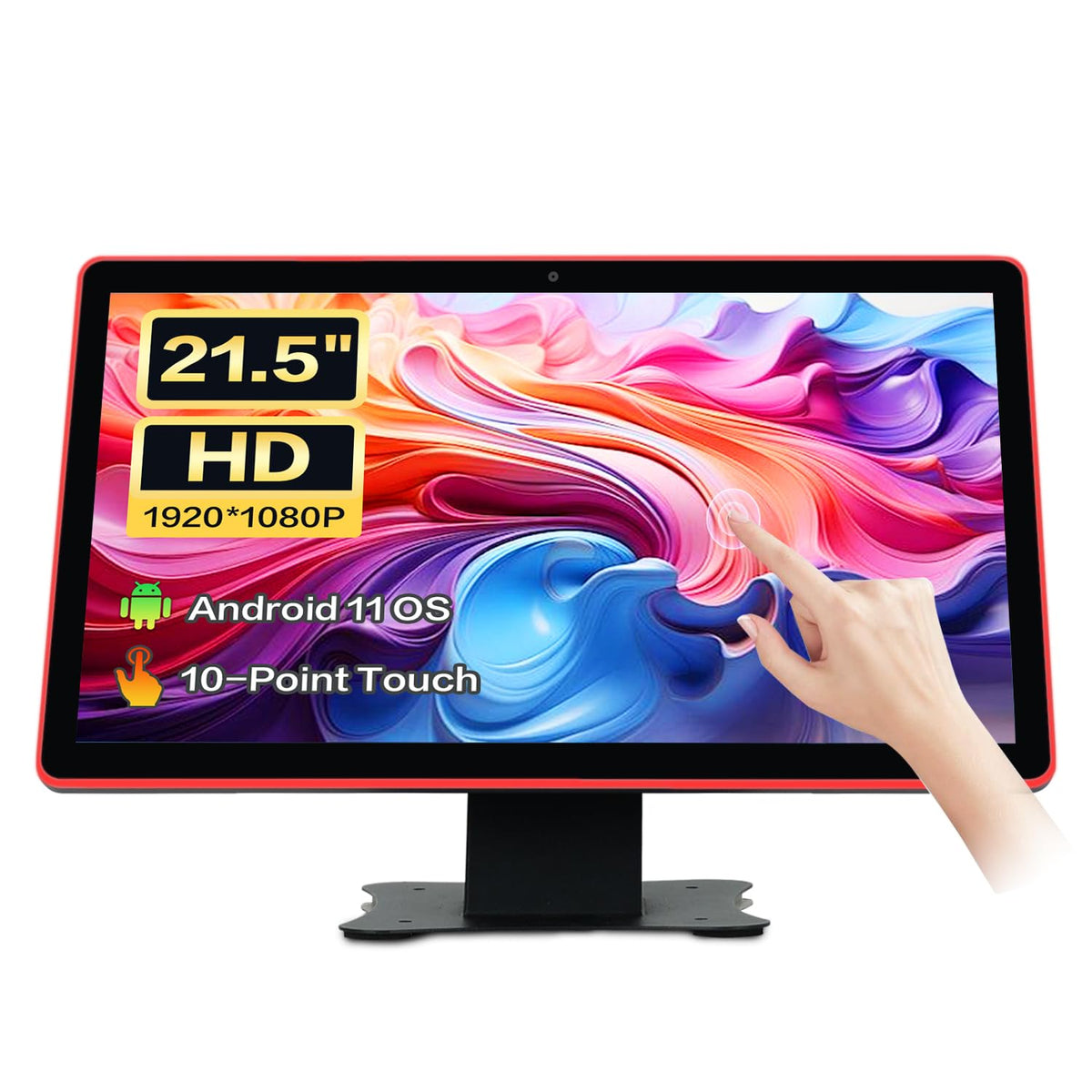 21.5-inch Android 11 Tablet with Touchscreen,Capacitive Multi Touch Screen POS Monitor,WiFi & BT,Built-in Speaker,5Mp Front Camera,RK3568 4GB RAM 32GB ROM,for Restaurant,Bar,Gym,No Battery