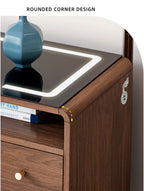 Smart Bedside Table Wireless USB Charging Creative Light Luxury Multifunctional Sensitive Light Speaker LED Nightstand