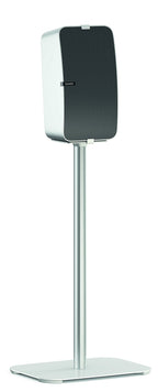 Vogel's Speaker Floor Stand, Universal and for SONOS Play - SOUND 3305 W for Play 5, Denon Heos 5 & 7 and other speakers, White (single stand)