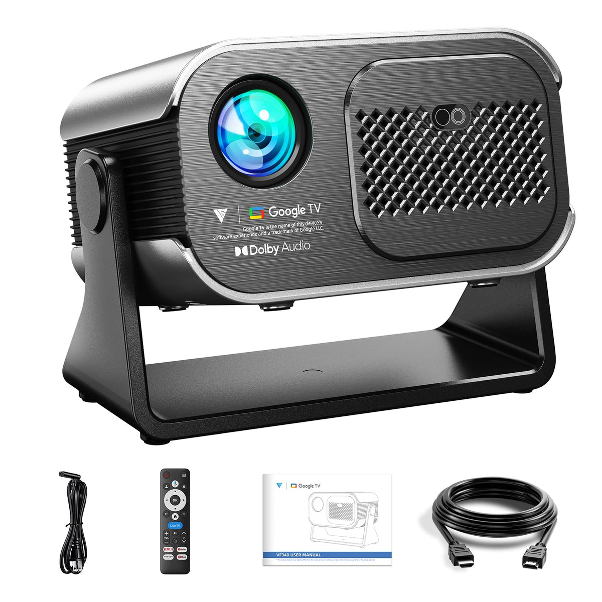 Official Licensed Google TV Projector Portable Smart Proyector AI Focus