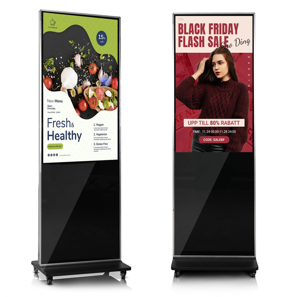 65" Touch Digital Signage Display Kiosk Floor Stand Advertising