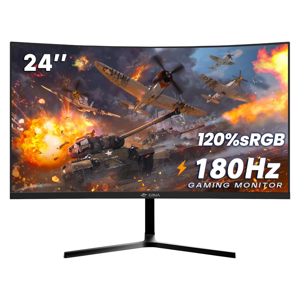 CRUA 49" DQHD 165Hz Ultrawide Curved Gaming Monitor, 1500R, FreeSync, Black