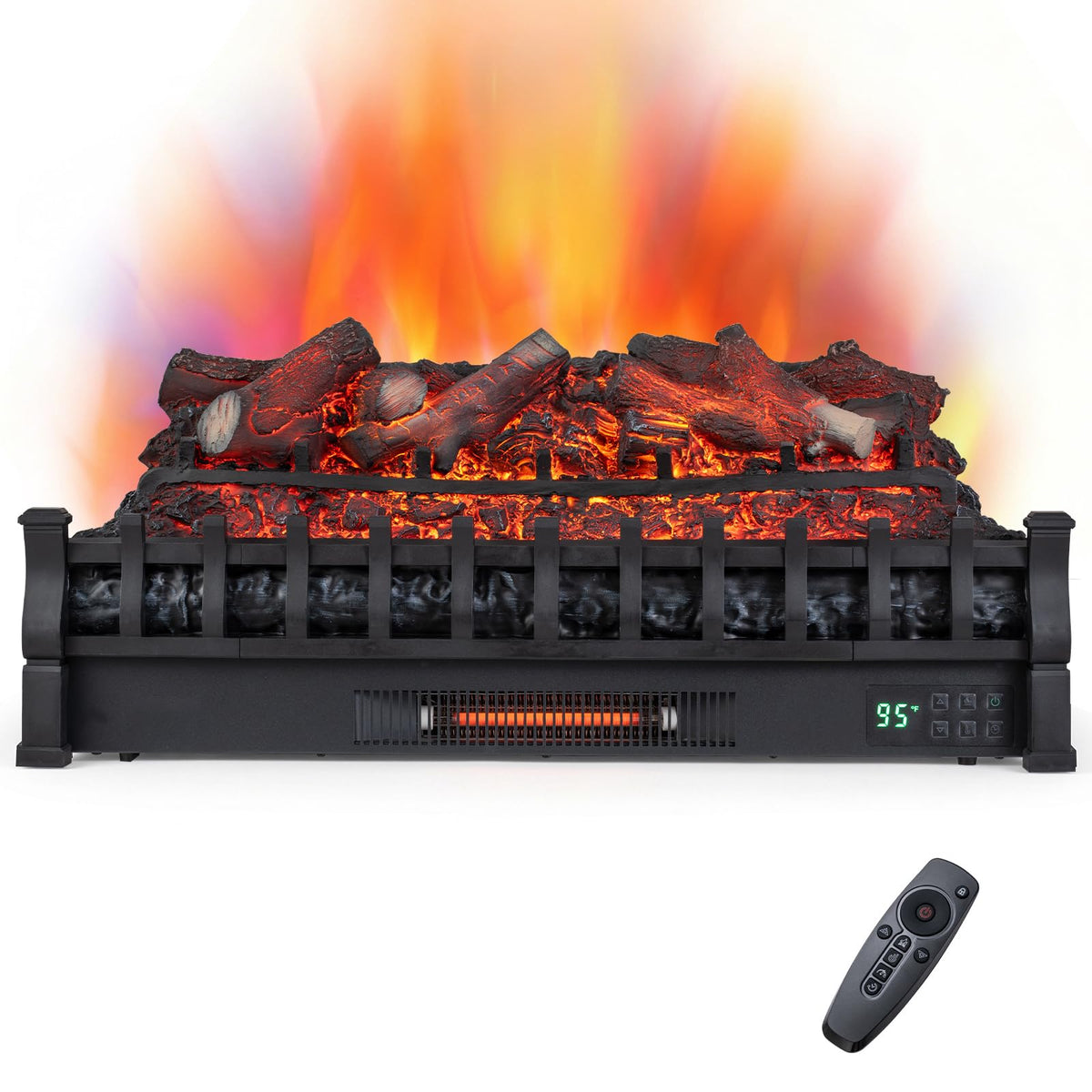 Tangkula 26" Smart Electric Fireplace, Compatible with Alexa, WiFi Enabled